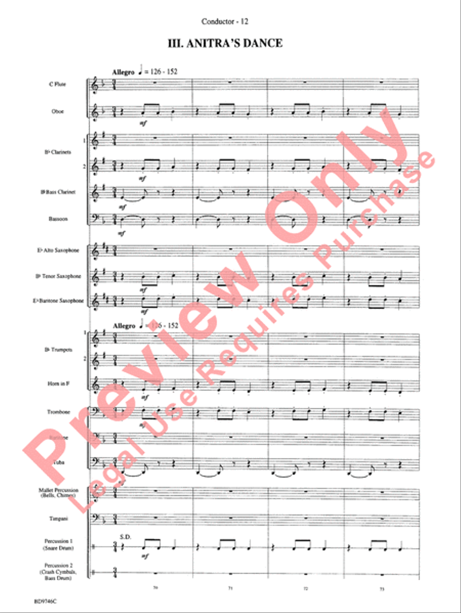 Peer Gynt Suite Concert Band scores gallery preview page 14
