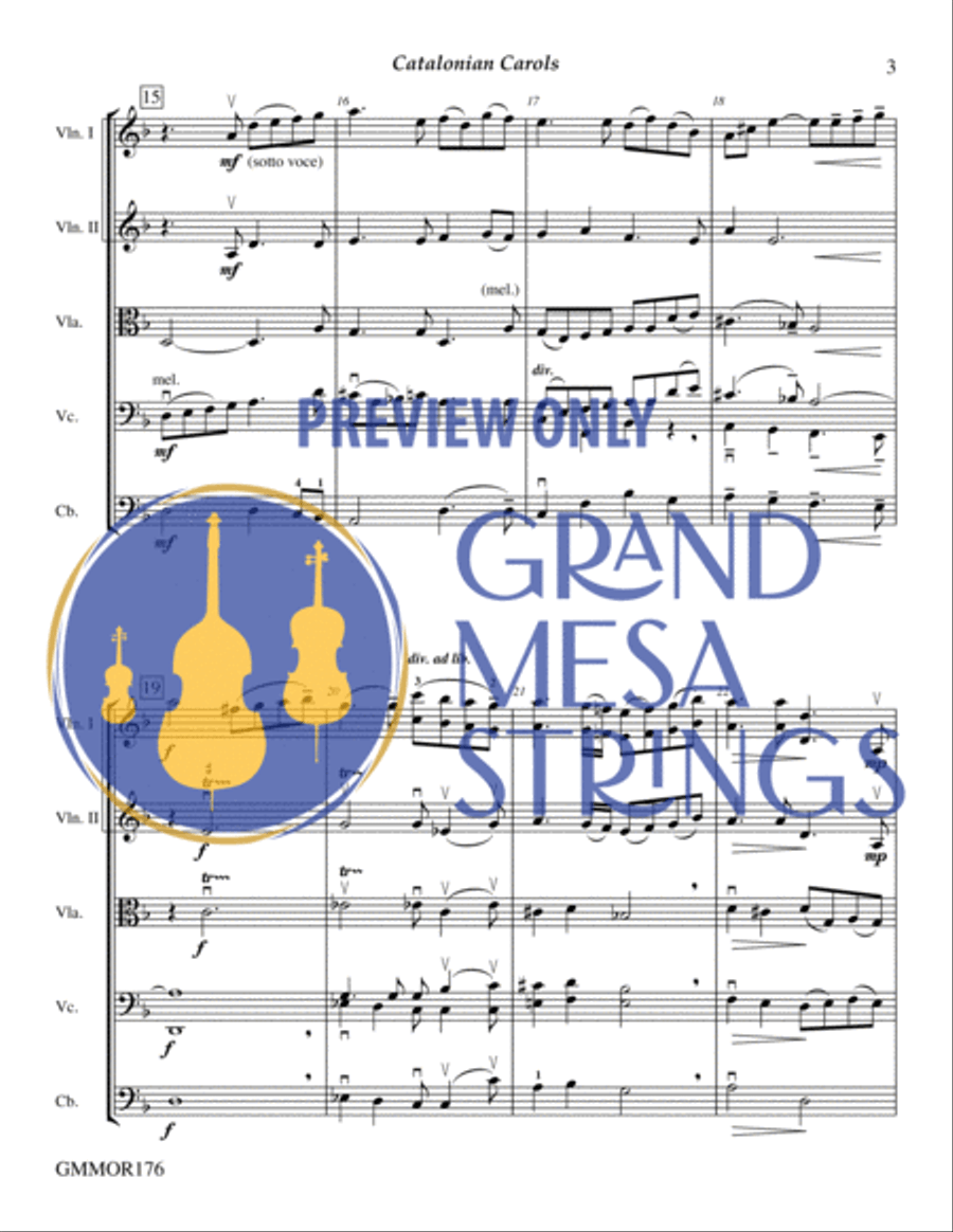 Catalonian Carols String Orchestra scores gallery preview page 4