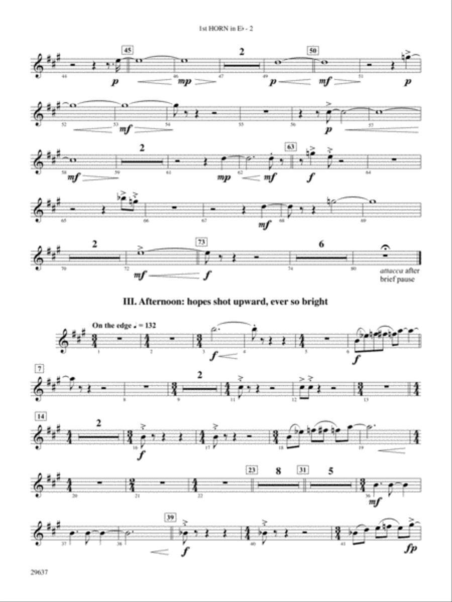 Day Dreams: (World Part) 1st Horn in E-flat Concert Band scores gallery preview page 2