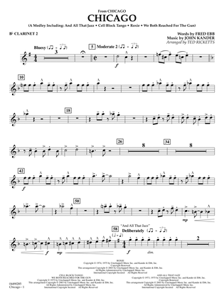 Chicago (arr. Ted Ricketts) - Bb Clarinet 2