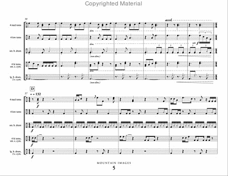 Mountain Images Percussion Ensemble scores gallery preview page 6