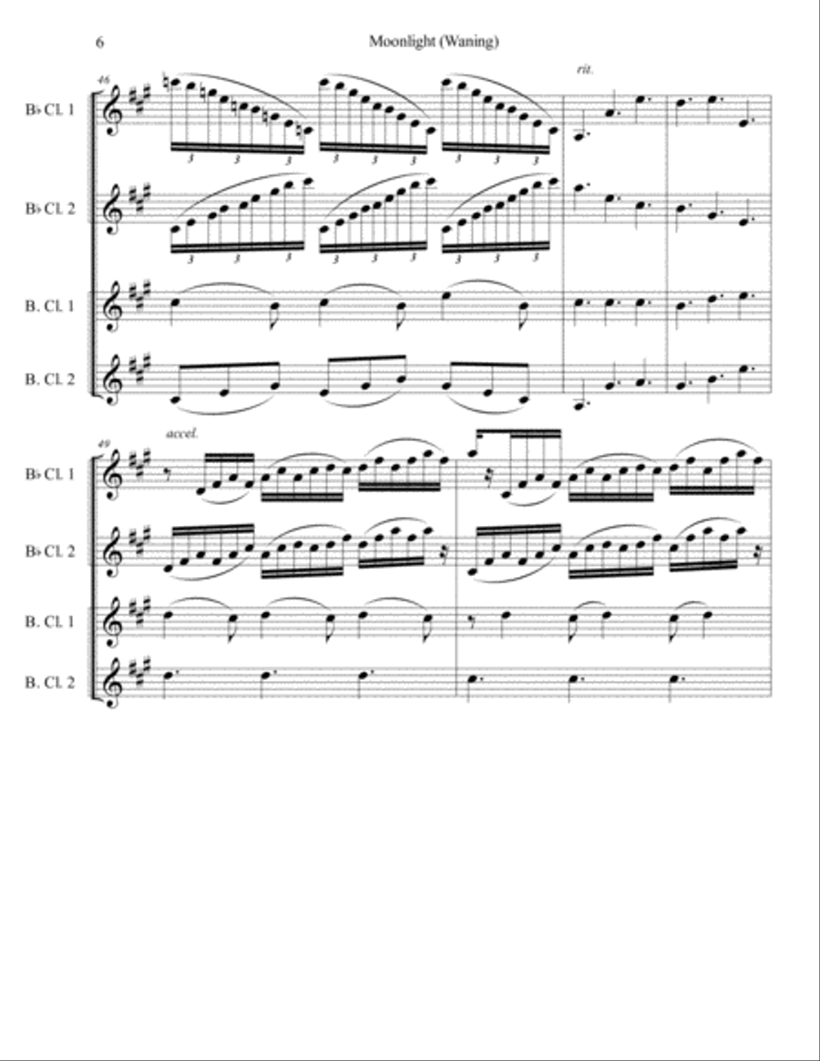 Moonlight (Waning) Woodwind Quartet scores gallery preview page 6