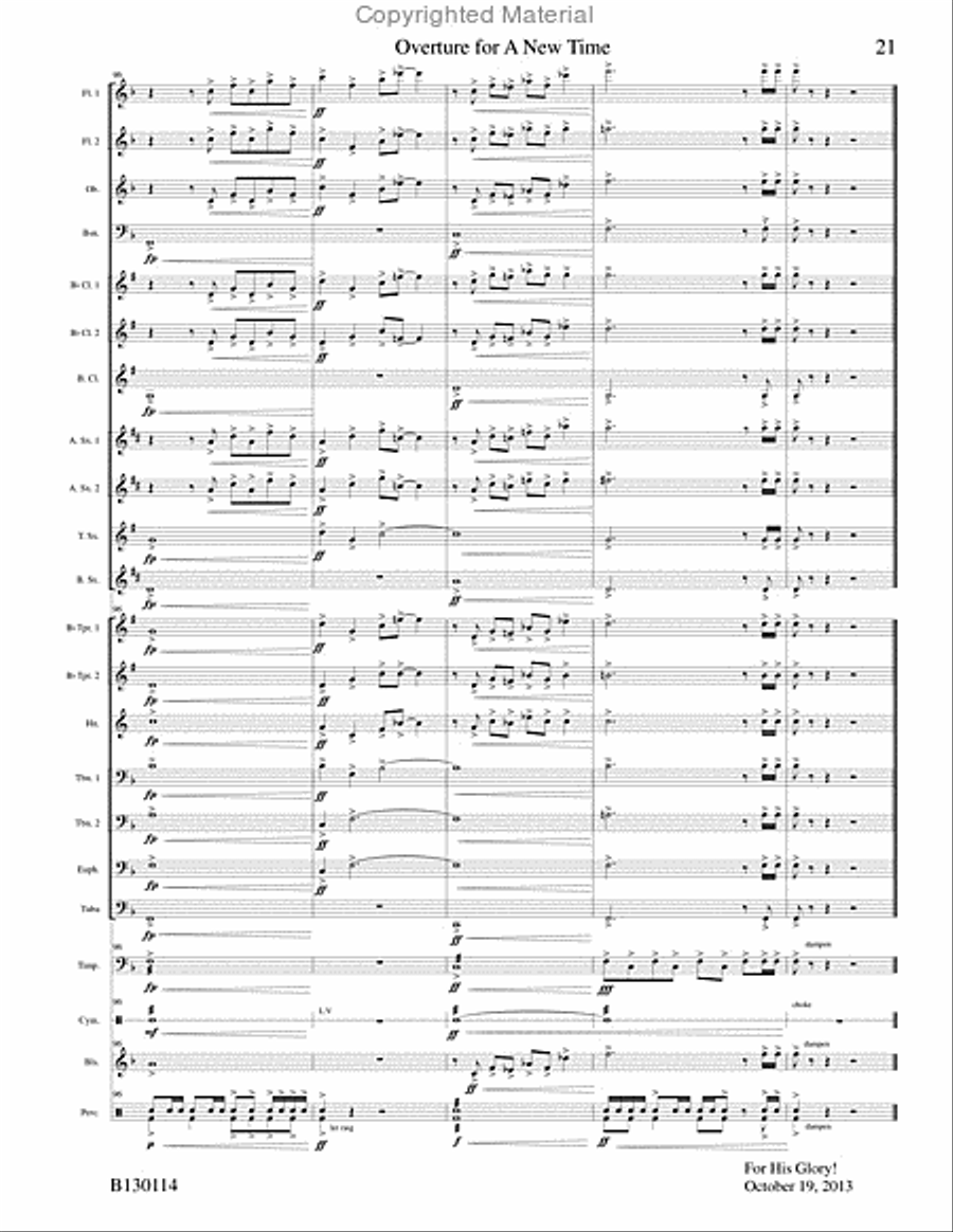 Overture for A New Time Concert Band scores gallery preview page 24