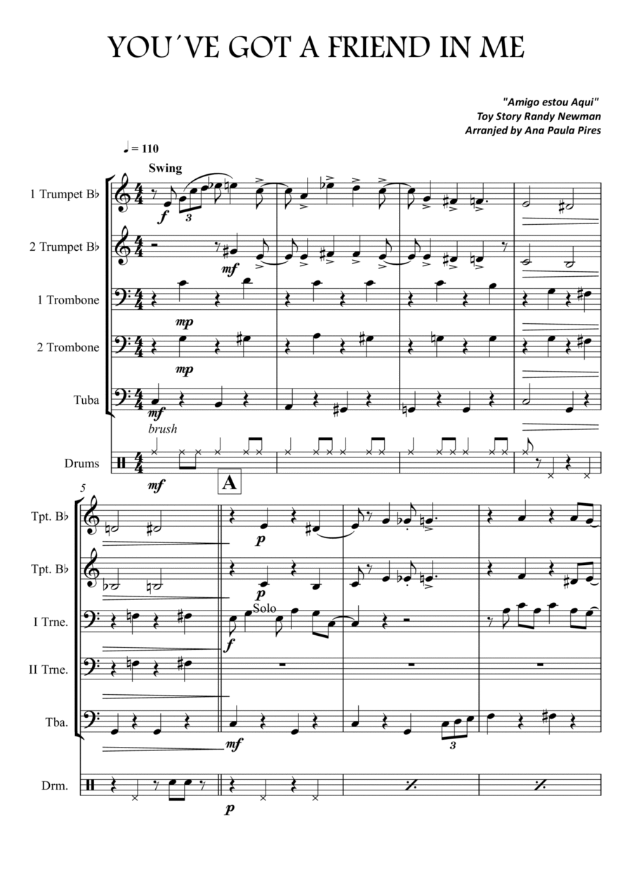 You've Got A Friend In Me Large Ensemble scores gallery preview page 1