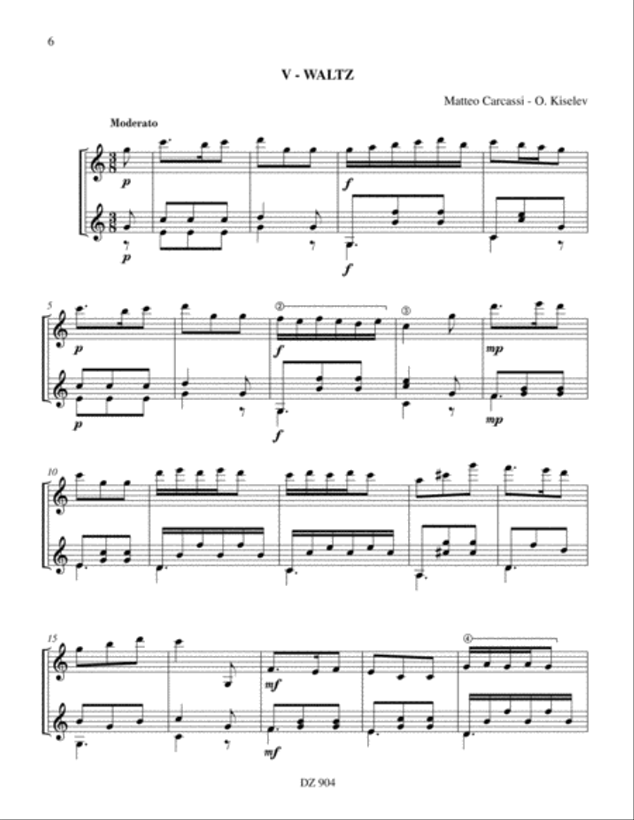 Ten Universal Duets Classical Guitar scores gallery preview page 6