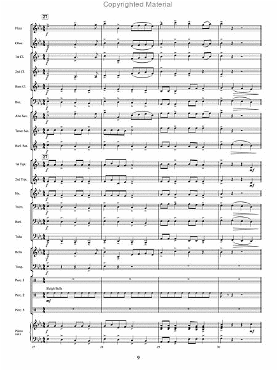 The Twelve Songs of Christmas Concert Band scores gallery preview page 8