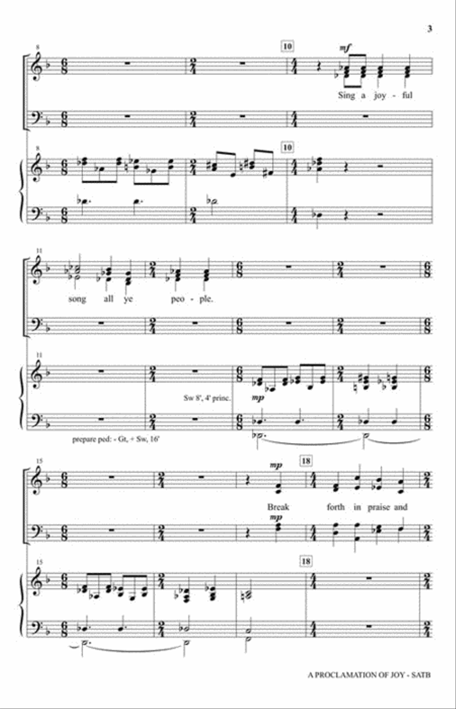 A Proclamation of Joy A Proclamation of Joy 4-Part scores gallery preview page 3
