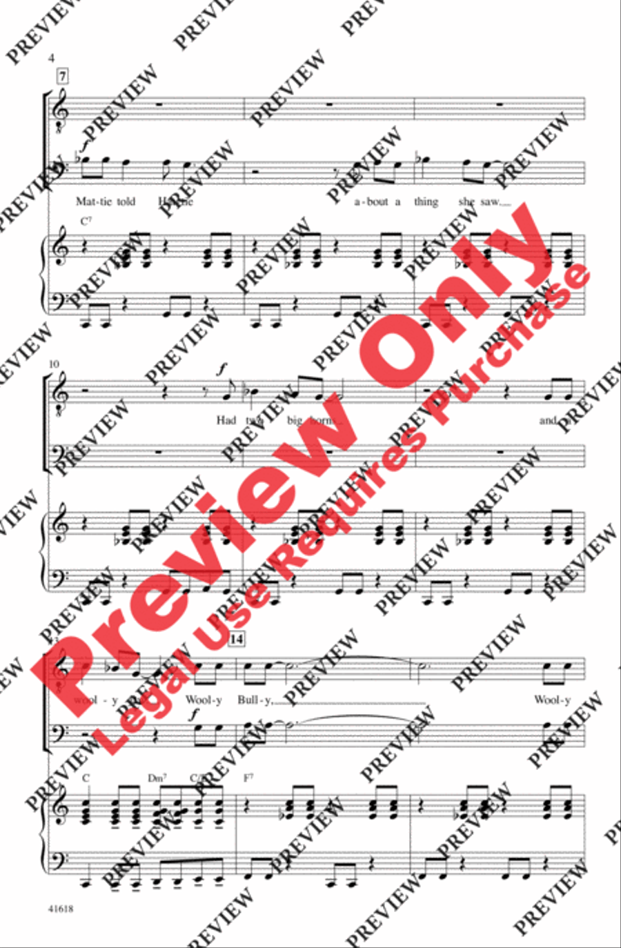 Wooly Bully Men's Choir scores gallery preview page 3