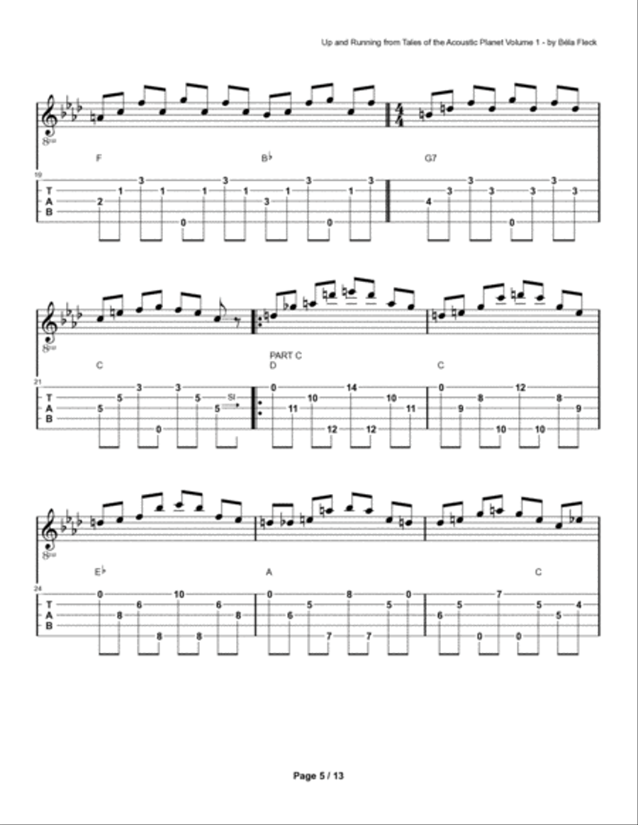 Up And Running Banjo scores gallery preview page 5