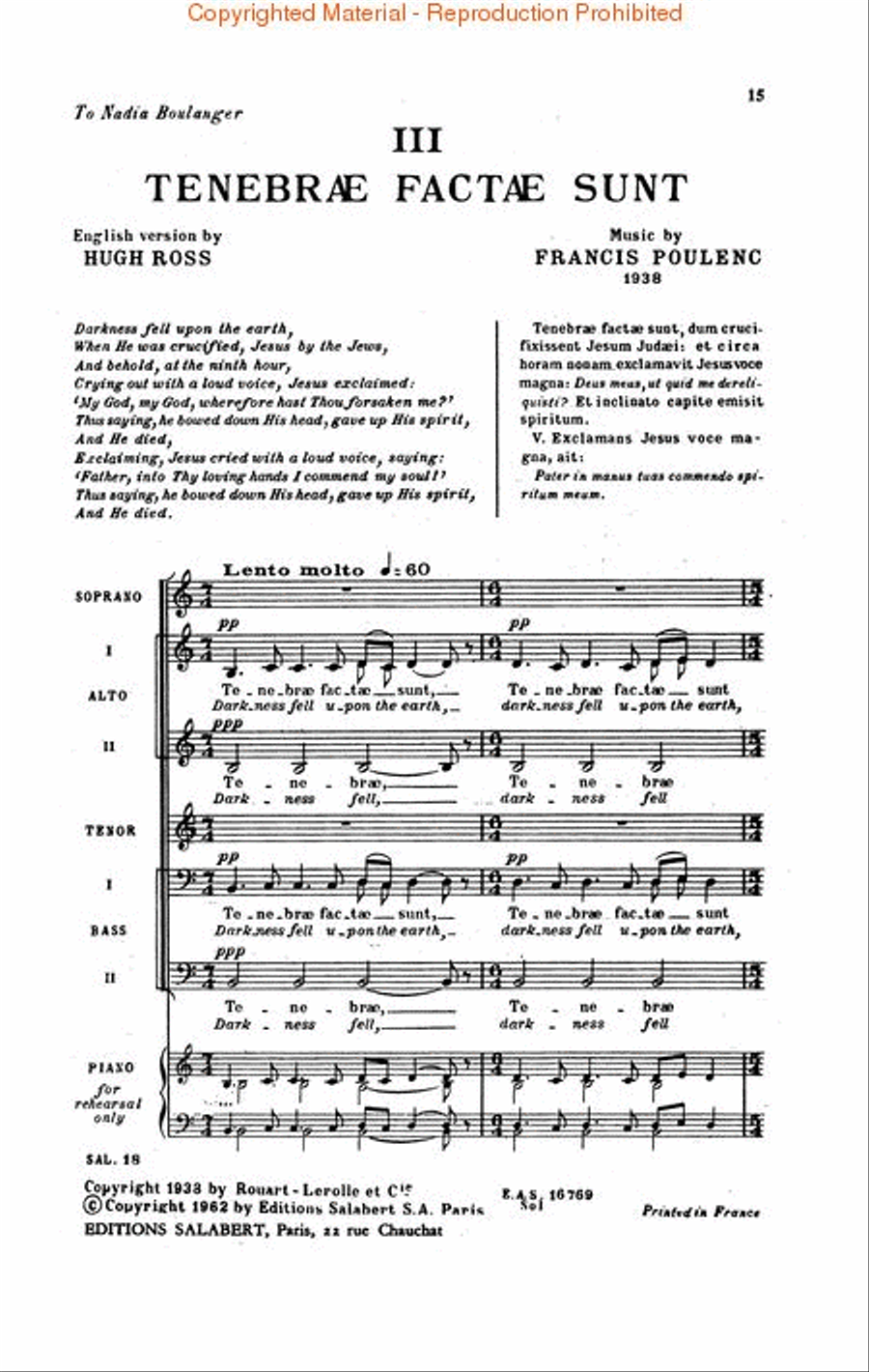 Four Motets for Lent