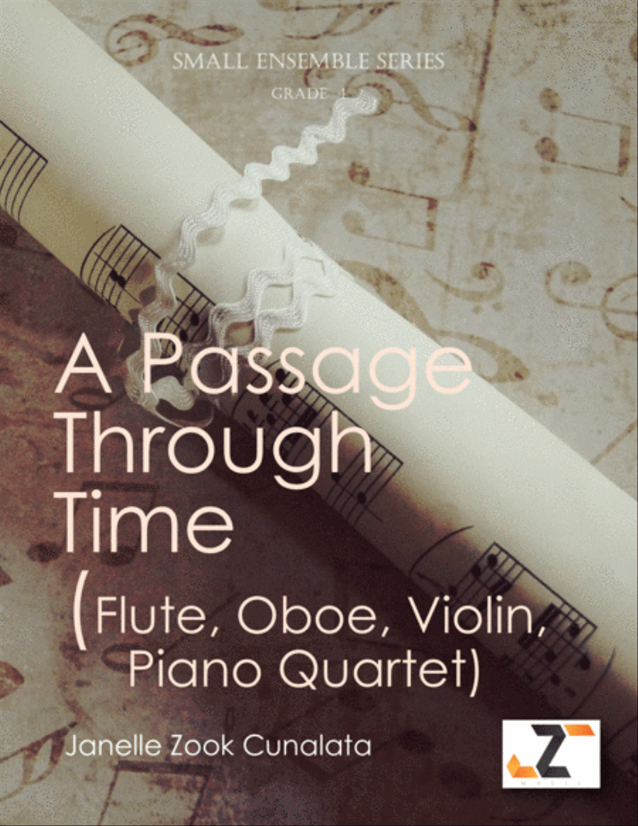 A Passage Through Time (Piano, Flute, Oboe and Violin) Woodwind Quartet scores gallery preview page 1
