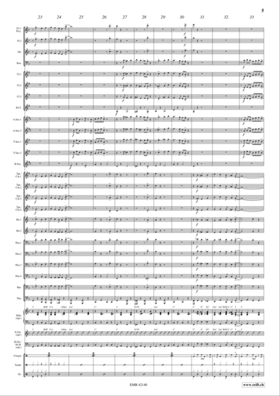 J'aime Paris Au Mois De Mai Concert Band scores gallery preview page 5