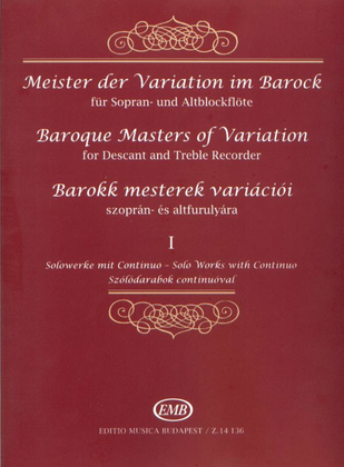 Book cover for Meister der Variation im Barock für Sopran- und Al