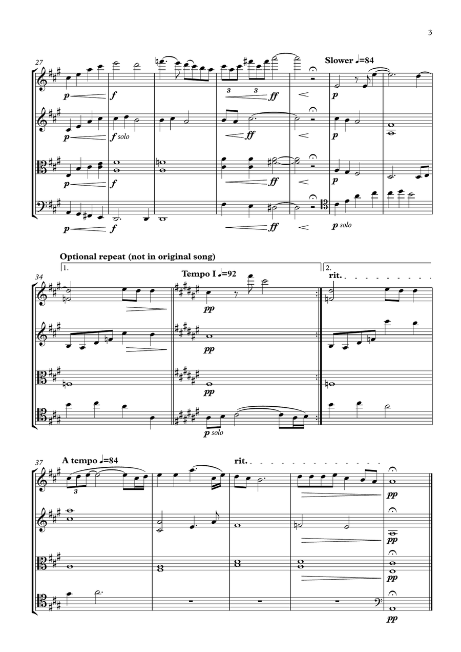 Reflection String Quartet scores gallery preview page 3