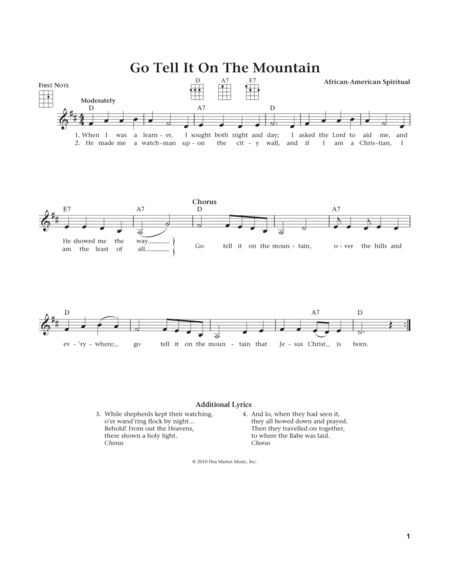 Go, Tell It On The Mountain (from The Daily Ukulele) (arr. Liz and Jim Beloff)