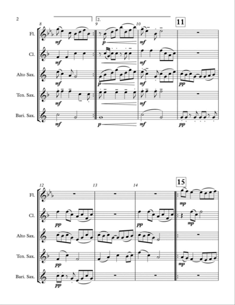 City Scapes - for mixed woodwind quintet Woodwind Quintet scores gallery preview page 2
