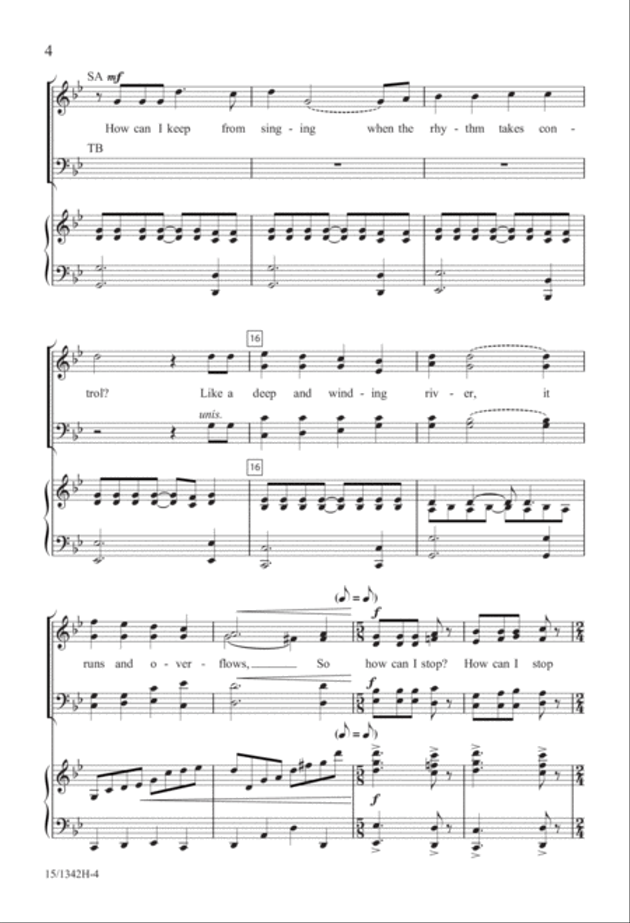 How Can I Stop Singing My Song? 4-Part scores gallery preview page 4