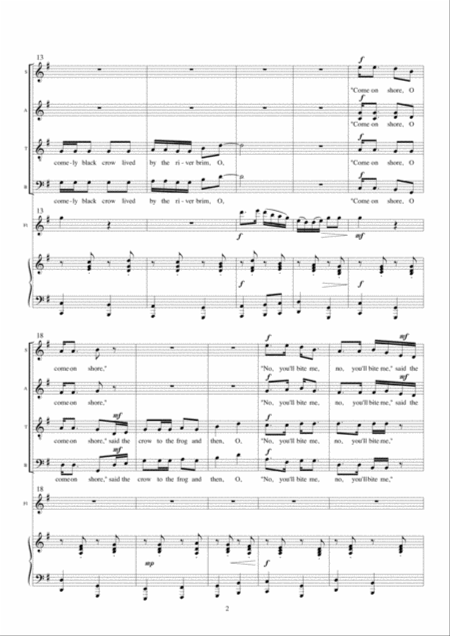 The Frog and the Crow 4-Part scores gallery preview page 4