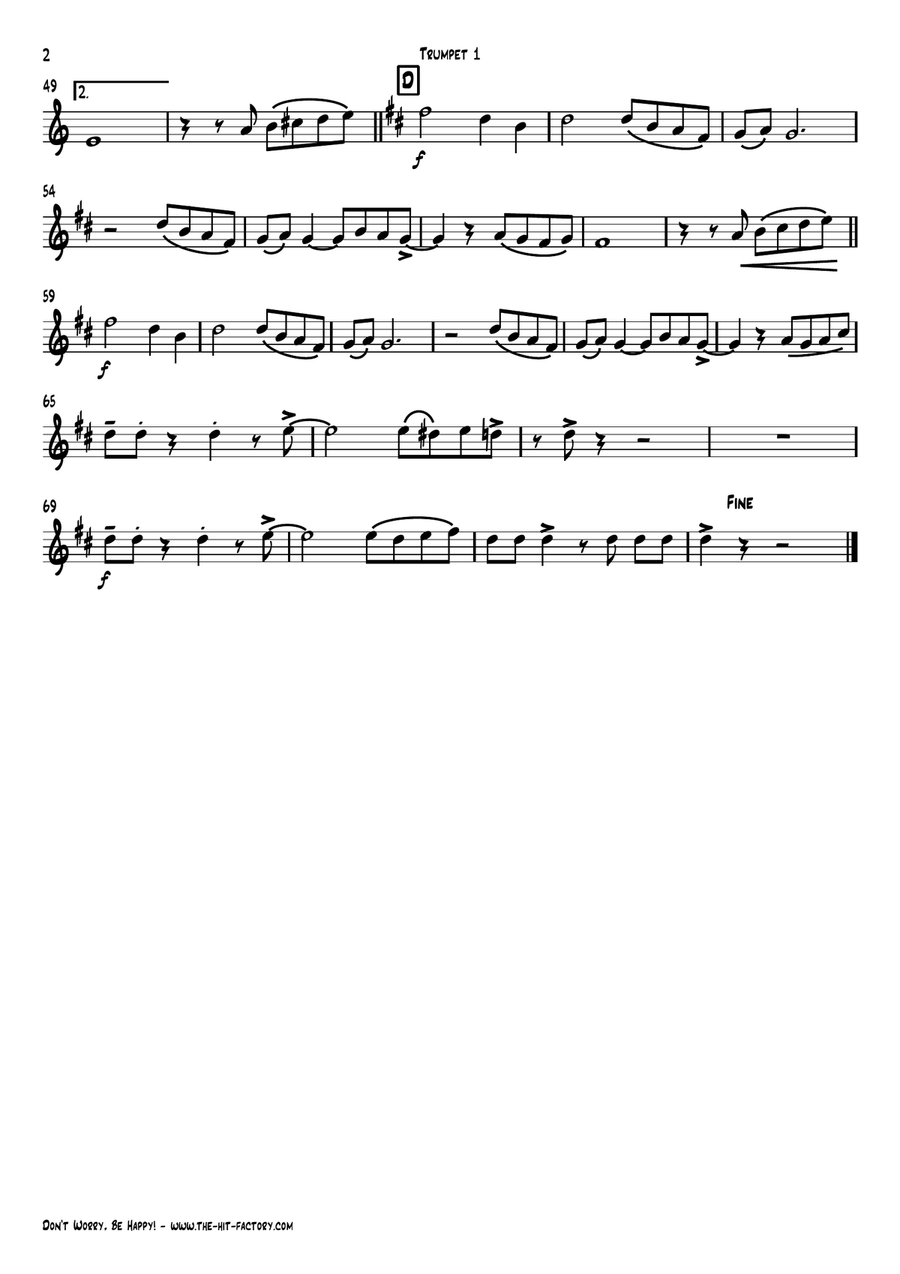 Don't Worry, Be Happy Brass Ensemble scores gallery preview page 5