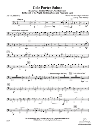 Cole Porter Salute: 3rd Trombone