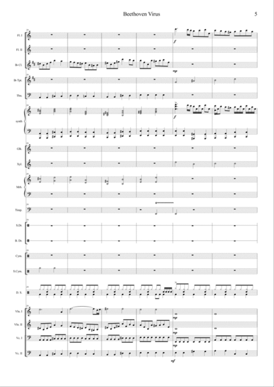 Beethoven Virus Orchestra scores gallery preview page 5