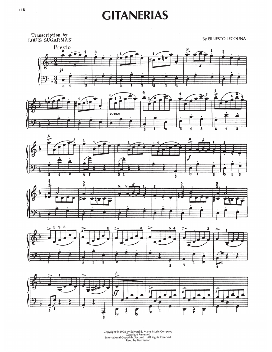 Gitanerias Gitanerias Piano, Vocal, Guitar scores gallery preview page 1