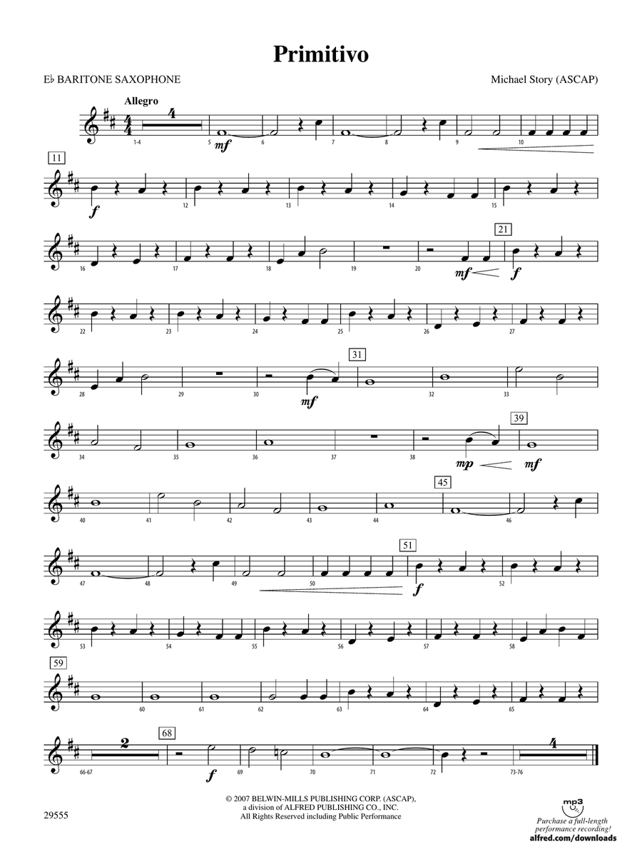 Primitivo: E-flat Baritone Saxophone