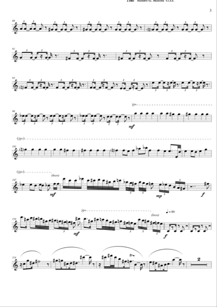 Thus (Violin I part) String Quartet scores gallery preview page 3