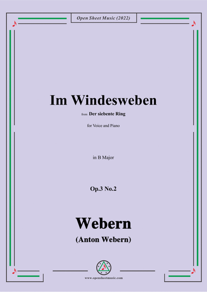 Webern-Im Windesweben,Op.3 No.2,in B Major image number null