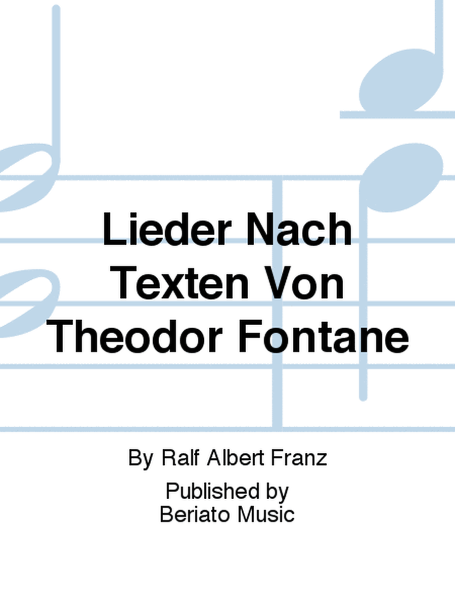 Lieder Nach Texten Von Theodor Fontane