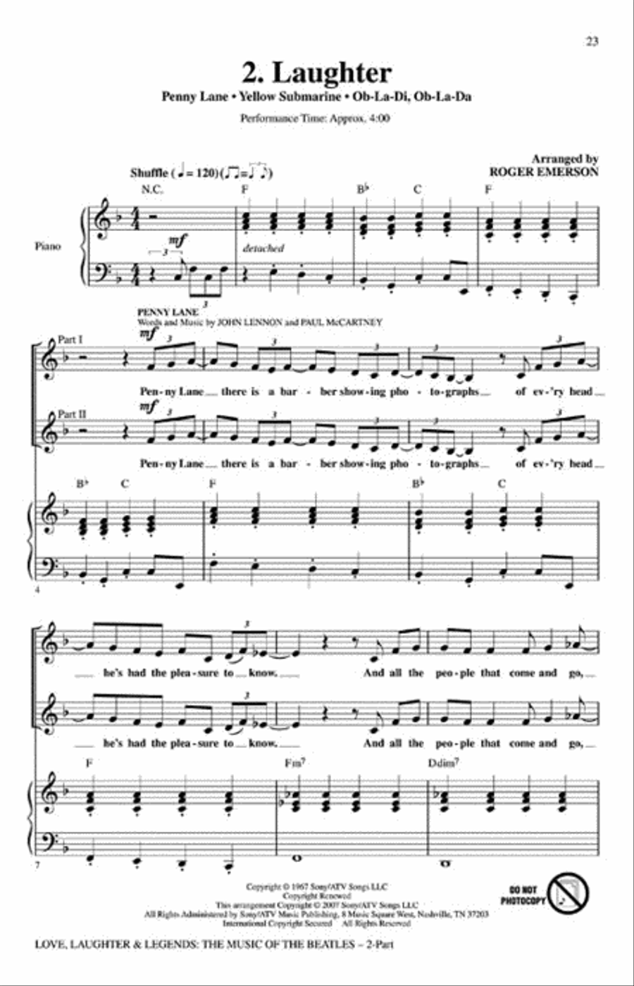 Love, Laughter & Legends Love, Laughter & Legends 2-Part scores gallery preview page 4