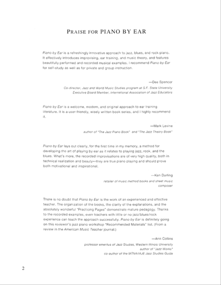Play Jazz, Blues, & Rock Piano by Ear Book One Piano Method scores gallery preview page 8