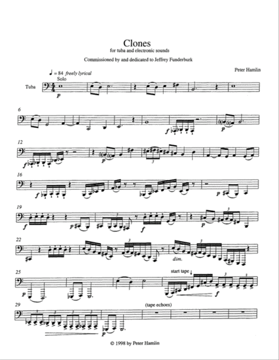 Clones Tuba scores gallery preview page 4