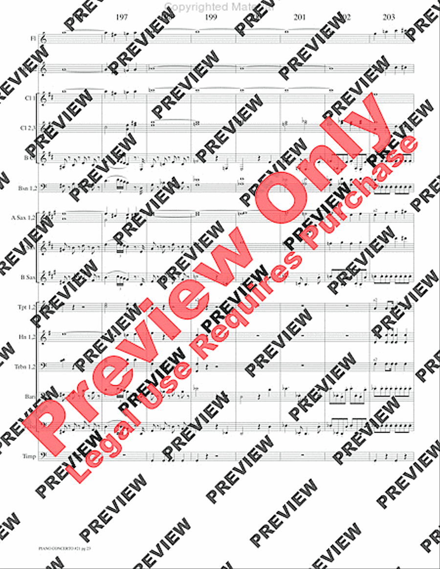 Piano Concerto No. 21, K. 467 (Movement I) Concert Band scores gallery preview page 26