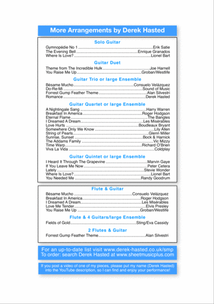 The Rose Guitar Ensemble scores gallery preview page 2