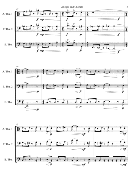 Allegro and Chorale for Trombone Trio (Score and Parts) image number null