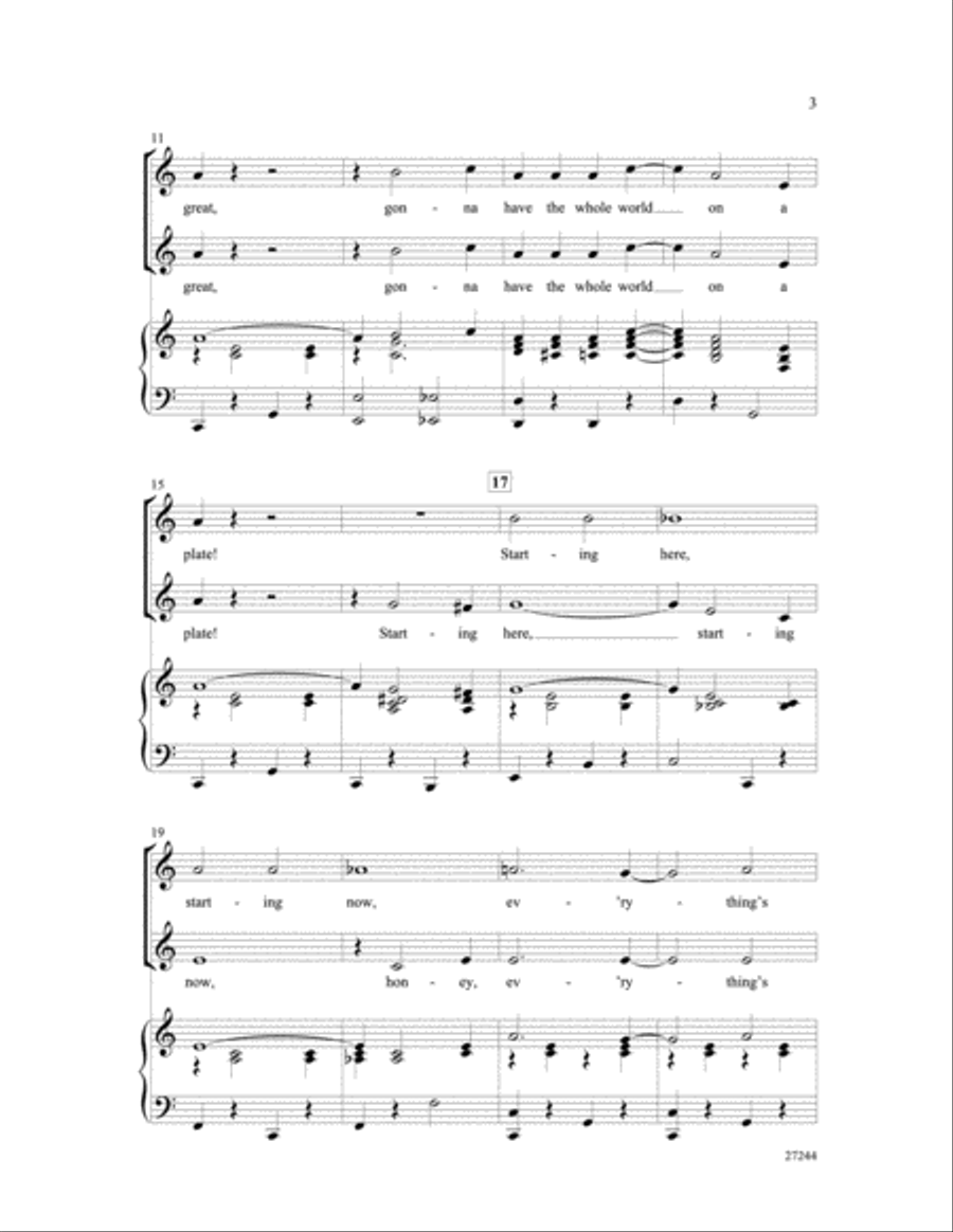 Everything's Coming Up Roses 2-Part scores gallery preview page 3
