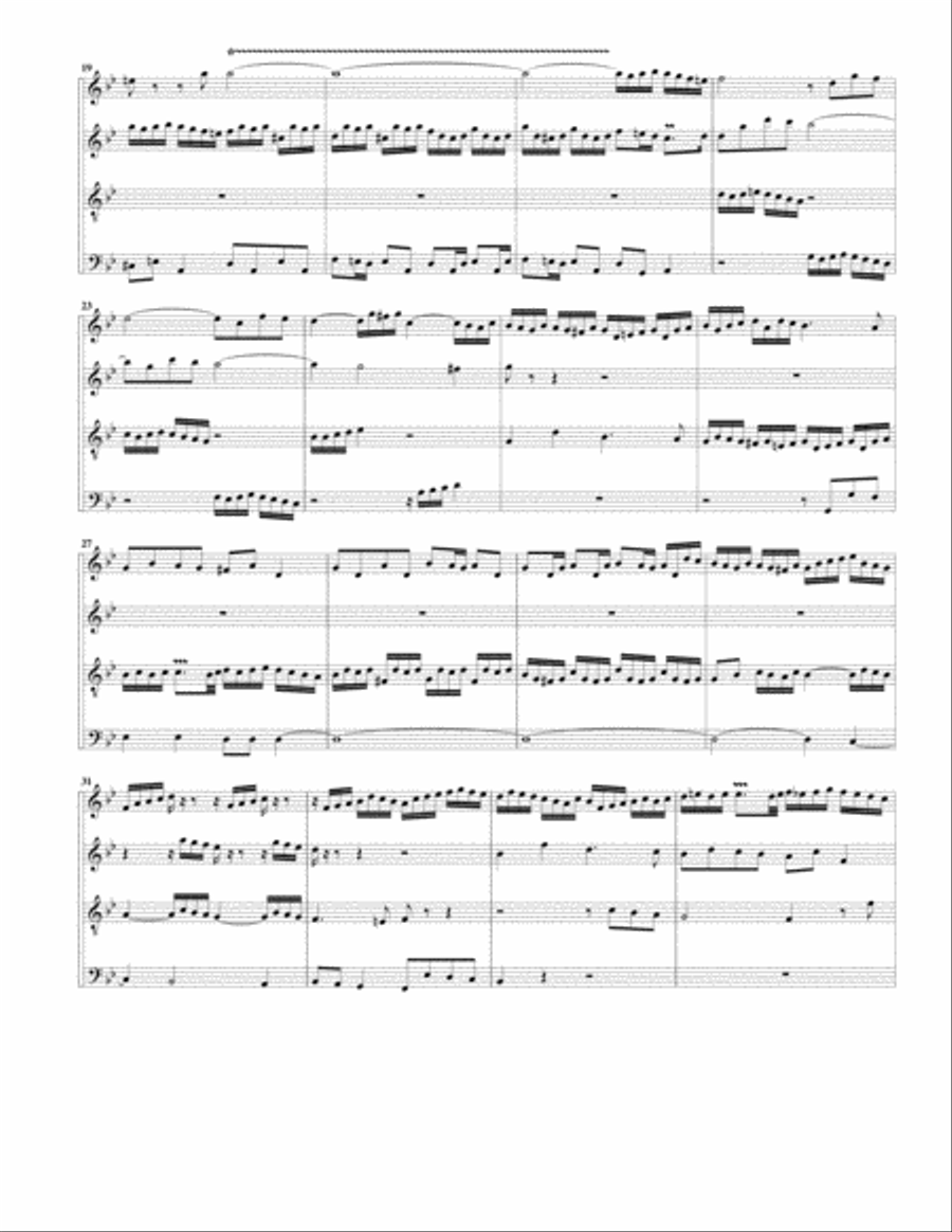 Fugue for organ, BWV 578 (Arrangement for 4 recorders) Recorder scores gallery preview page 2