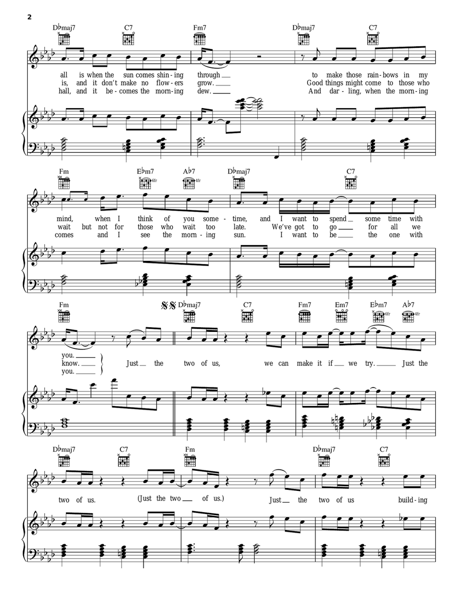 Just The Two Of Us Just The Two Of Us Piano, Vocal, Guitar scores gallery preview page 2