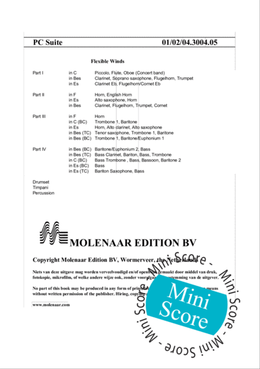 PC Suite Fanfare Band scores gallery preview page 4