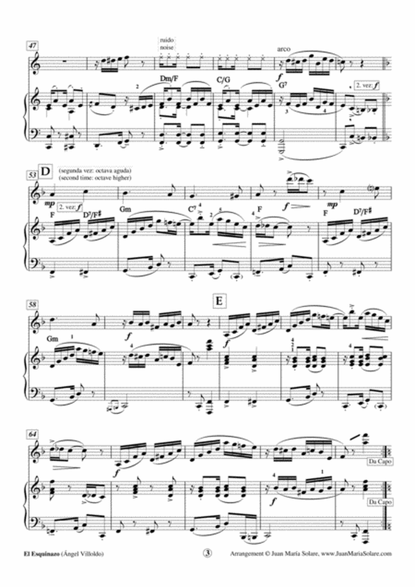 El esquinazo [violin + piano]