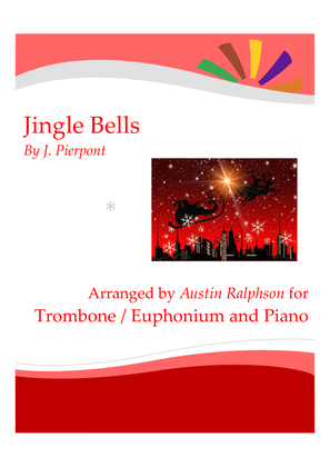 Jingle Bells for trombone solo or euphonium solo - with FREE BACKING TRACK and piano play along
