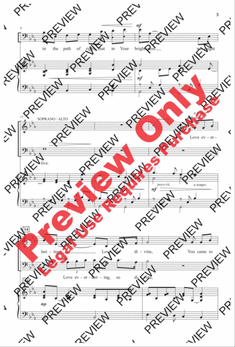 Live in Light, Live in Love 4-Part scores gallery preview page 3