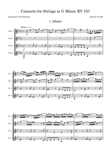 Concerto for Strings in G Minor RV 157