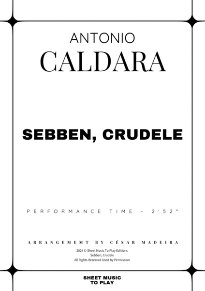 Sebben, Crudele - Alto Sax and Piano (Full Score and Parts) image number null