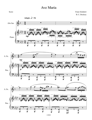 Ave Maria (Alto Sax Solo with Piano Accompaniment)