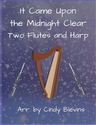 Book cover for It Came Upon the Midnight Clear, Two Flutes and Harp