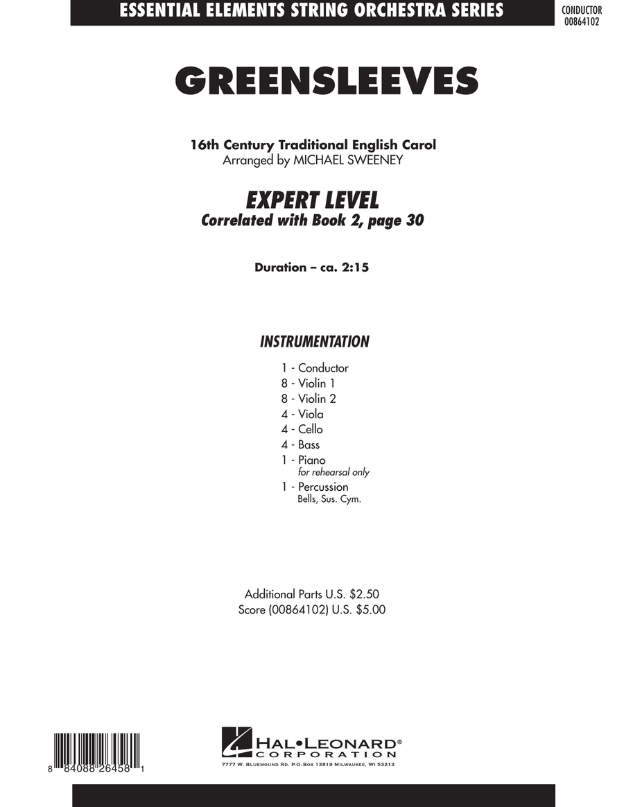 Greensleeves - Full Score Orchestra scores gallery preview page 1