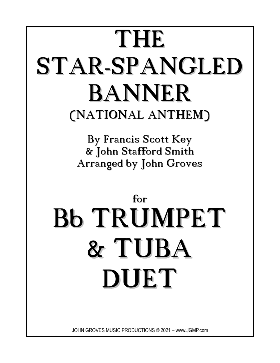 The Star-Spangled Banner (National Anthem) - Trumpet & Tuba Duet Brass Duet scores gallery preview page 1