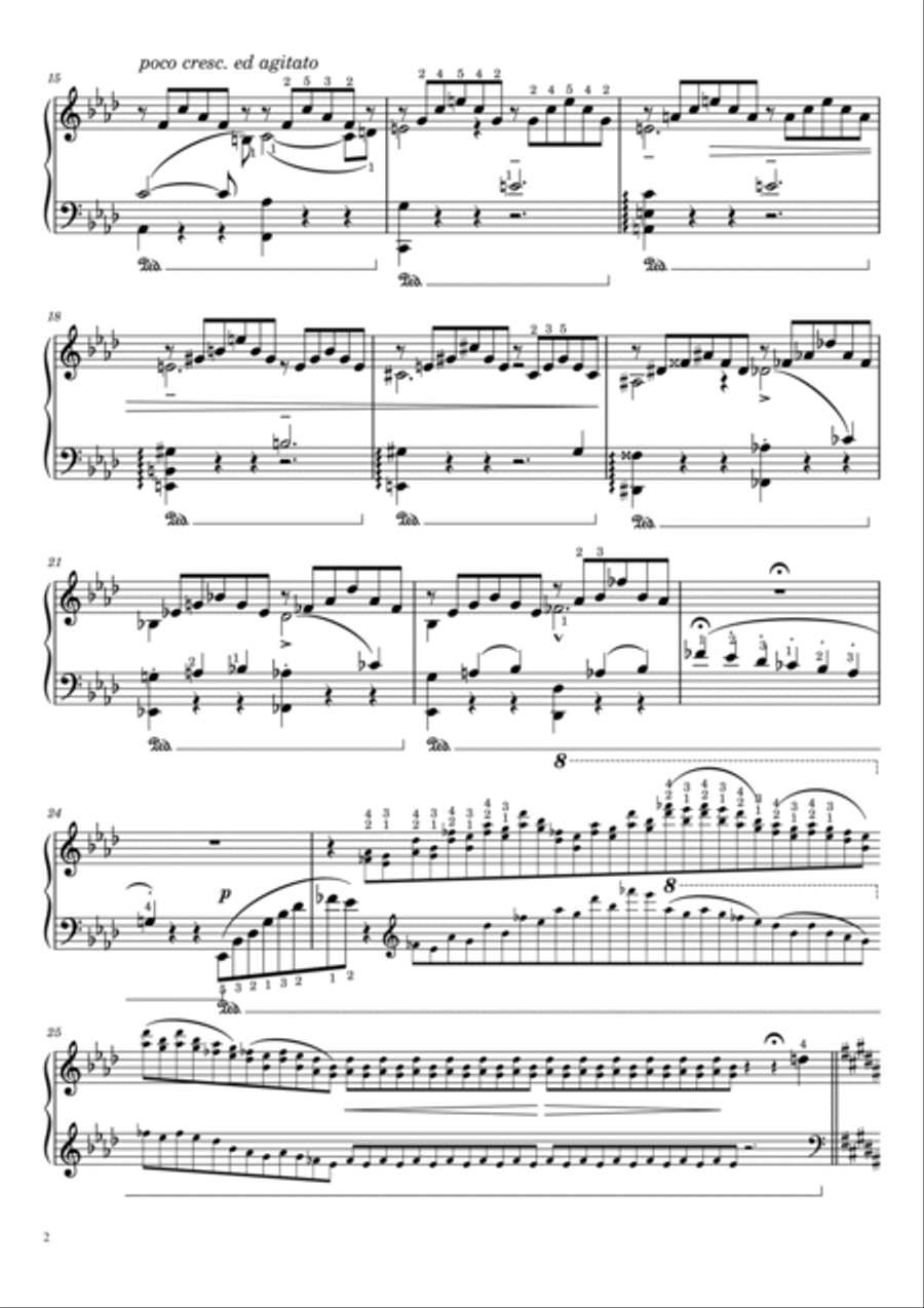Liebestraum No. 3 Piano Solo scores gallery preview page 2